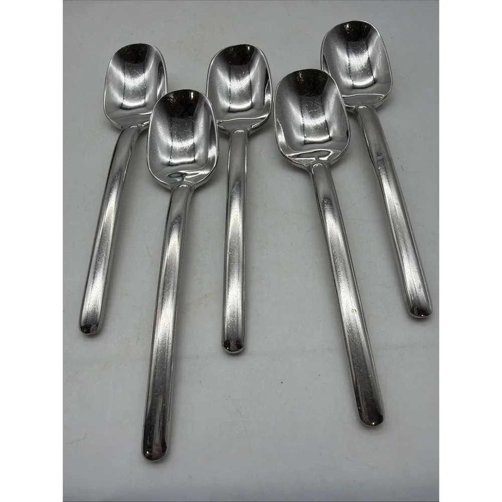 Mikasa Zena Stainless Teaspoons Set of 5 Discontinued Flatware 5 5/8